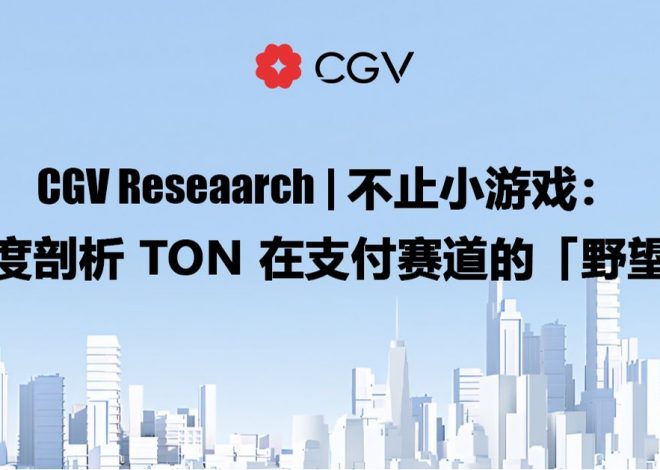 CGV Research：不止小游戏，深度剖析TON在支付赛道的「野望」